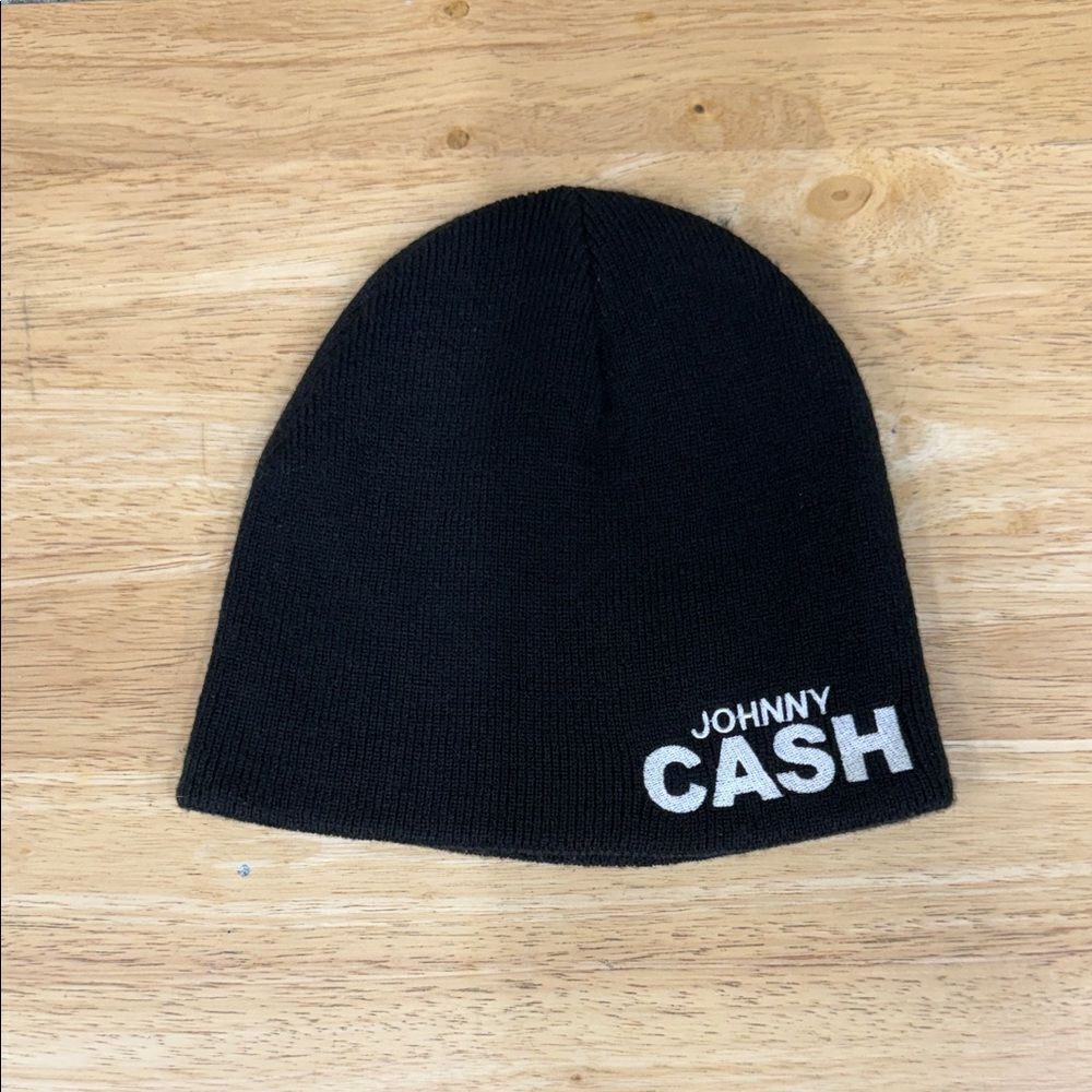 Reversible Johny Cash Black and cream Beanie